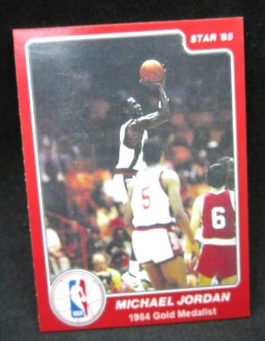 MICHAEL JORDAN 1984-85 STAR CO. "SHOOTING THE BASKETBALL" ROOKIE CARD#8!BULLS G GOAT HOF