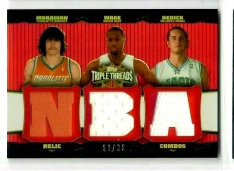 Dwyane Wade 2006-07 Topps Triple Threads REFRACTOR#2/36 2Clr GU Triple Patches!