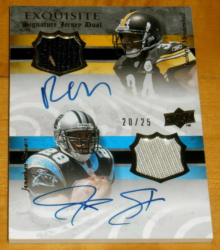 Jonathan Stewart/Mendenhall 2008 UD Exquisite 2Clr Dual Patch Auto#20/25!Panther