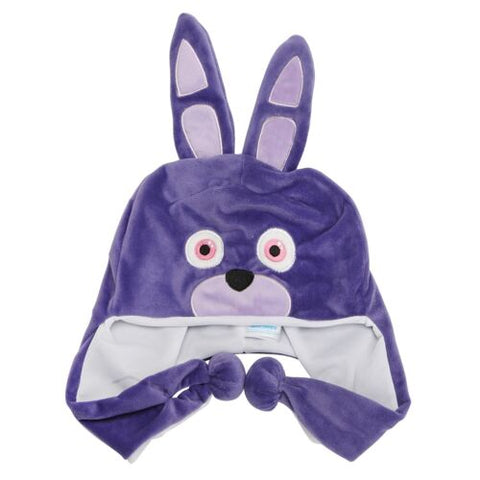 Five Nights at Freddy's Purple Bonnie Rabbit Plush Laplander Beanie Hat-New!
