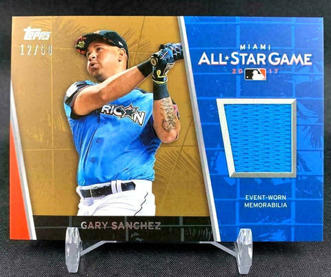 GARY SANCHEZ 2017 TOPPS ALLSTAR STITCHES RELIC GU PATCH GOLD#12/50 ROOKIE-YANKEE