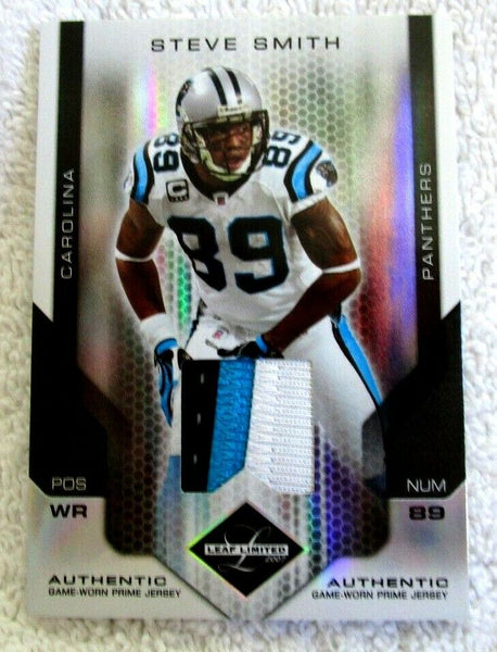 Steve Smith 2007 Limited GU 3-Clr Prime Patch Ref Card#23/25!Panthers WR GOAT
