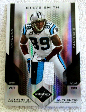 Steve Smith 2007 Limited GU 3-Clr Prime Patch Ref Card#23/25!Panthers WR GOAT