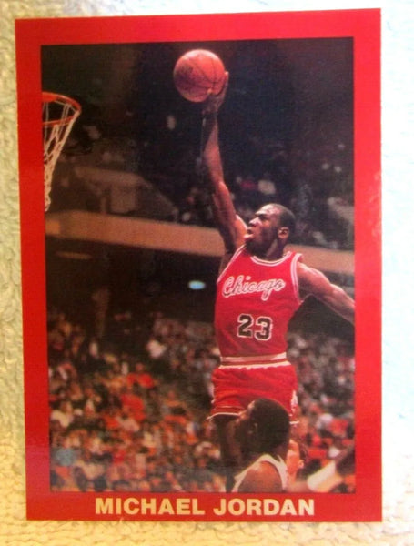 MICHAEL JORDAN 1989 STAR CO. "DUNKING THE BASKETBALL" CARD!BULLS GOAT HOF