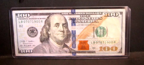 BIRTHDAY BILL SERIAL NUMBER $100 DOLLAR NOTE 07071900 July 7th 1900 2009A--A
