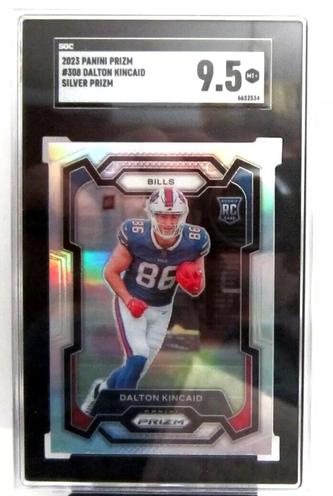 Dalton Kincaid RC 2023 Panini Prizm Silver Prizm Rookie SGC9.5!Bills TE RC Star--A