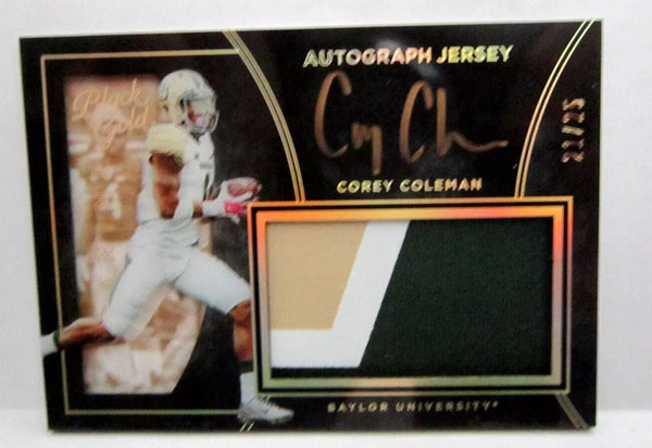 Corey Coleman 2016 Panini Black Autograph 3Clr Jersey Gold Auto#/25 RC!Browns WR--A