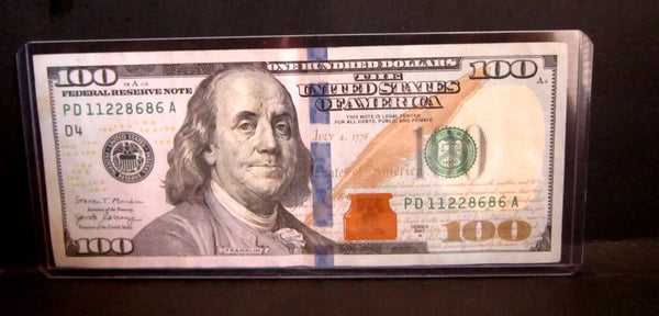 REPEATER SERIAL NUMBER FANCY 11228686 $100 ONE HUNDRED DOLLAR BILL NOTE 2017A--A