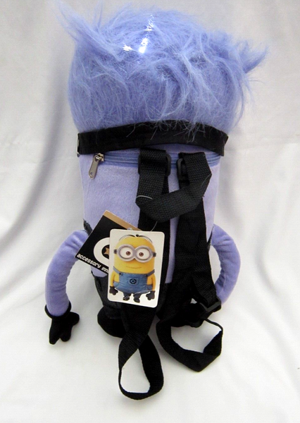 Despicable Me Minion Minions Evil One Eye 13"-18" Plush Backpack Tote-New!