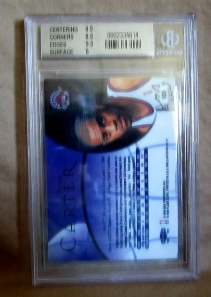 VINCE CARTER RC 1998-99 FLEER BRILLANTS ROOKIE#105 BGS8.5!RAPTORS F RC GOAT HOF