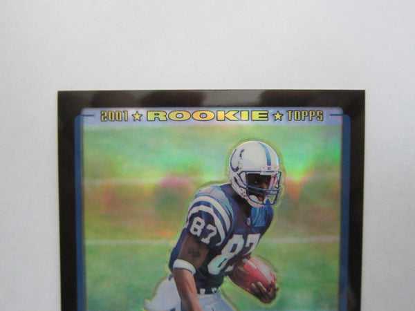 REGGIE WAYNE 2001 TOPPS CHROME BLACK REFRACTOR ROOKIE CARD#005/100!Colts WR GOAT Superstar