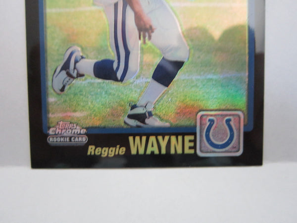 REGGIE WAYNE 2001 TOPPS CHROME BLACK REFRACTOR ROOKIE CARD#005/100!Colts WR GOAT Superstar