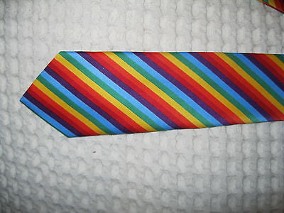 Gay Pride Rainbow Striped Stripes Unisex Men's Tie Necktie 57" Longx 3" Wide-New