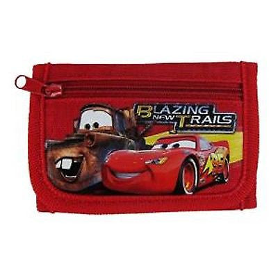 CARS LIGHTENING MCQUEEN RED BLAZING NEW TRAILS TRI-FOLD WALLET-NEW W/ TAGS!