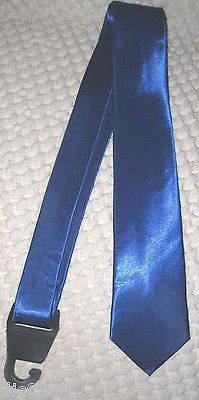 Unisex Solid Blue 3" Necktie & 1 1/2" Wide Blue Jeans Print Suspenders Set!New