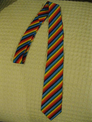 Gay Pride Rainbow Striped Stripes Unisex Men's Tie Necktie 57" Longx 3" Wide-New