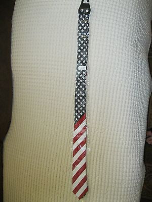 US Patriotic American Flag Red,White,Blue Unisex Men's Tie Necktie 57"Lx 2"W-VR2