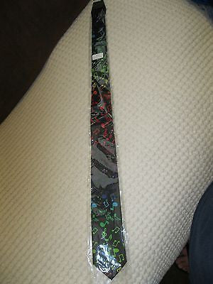 Musical Symbol Multi Color Musical Symbol Unisex Men'sTie Necktie 57" Lx 2" W