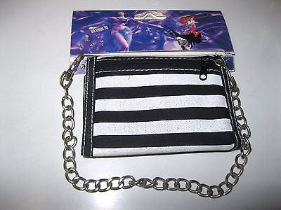 Black and White Stripes Stripped Wallet Unisex Men's 4.5" x 3" W-New in Package!