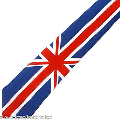 British English England Flag Red,White,Blue Unisex Men's Tie Necktie 57" Lx3" W