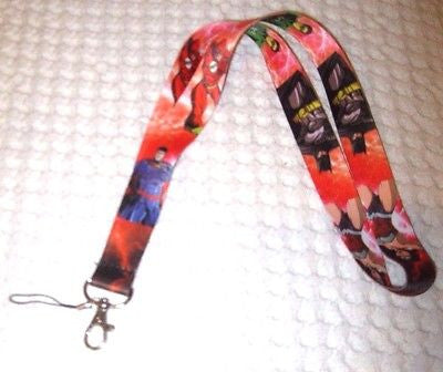 DC Comics Batman Justice League ID Mobile Device Holder Keychain Lanyard-New!