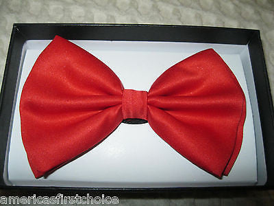 Red Tuxedo Bow Tie & Black with Red Pucker Lips Adjustable Suspenders Combo-New