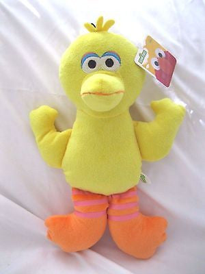 Sesame Street Yellow 13" All Fabric Big Bird Plush Doll Soft Stuffed Toy Figure