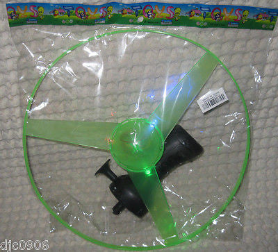 Green,Red,& Blue LIGHTUP Zoom fly COPTER helicopter NEW UFO LIGHT DISC-3 NIP!