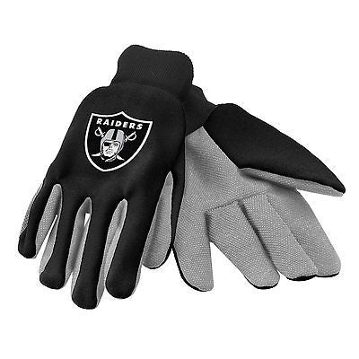 Oakland Raiders Black/Gray with Team Logo Licensed NFL Sport Utility Gloves-New