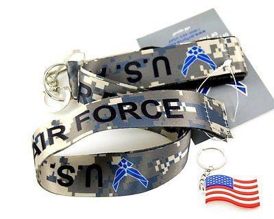 Official Licensed Products Military "US AIR FORCE" Camo Lanyard-New with Tags!