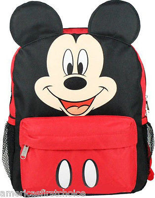 Mickey Mouse with Ears School 12" Backpack Back Pack by Disney-New with Tags!!