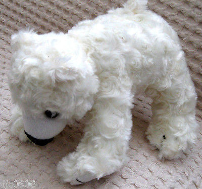 White Polar Plush Bear-8" White Polar Plush Bear by Lonely Toys-New without Tag