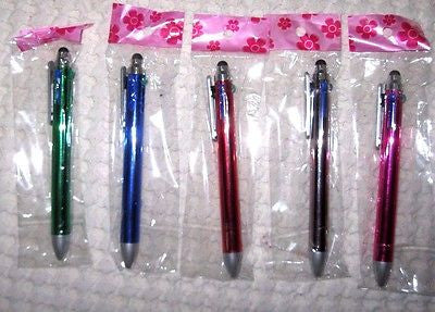 Red Stylus Stylist Pens for Iphone,Ipod,Ipad,Android,galaxy with 4 color pens!