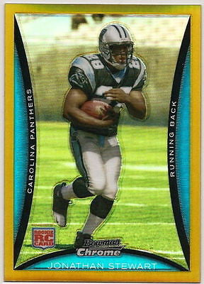 Jonathan Stewart RC 2008 Topps Chrome Rookie Refractor RC Graded BCCG10-Panthers