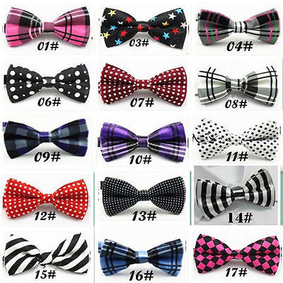 BLACK AND PINK THIN SWIRL STRIPED ADJUSTABLE BOWTIE BOW TIE-NEW GIFT BOX! JT