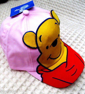 Disney Winnie the Pooh Embroidery Boys Girls Pink Baseball Cap-New with Tags!
