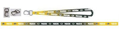 Packers 2 Tone Reversible Licensed NFL Keychain/ID Holder Detachable Lanyard-New