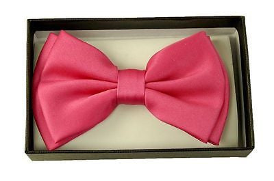 Unisex HOT PINK Tuxedo Classic Bow Tie Neckwear Adjustable Fabric Bow Tie-New