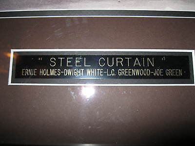 Pittsburg Steel Curtain Autographed by Holmes,White,Greenwood,Green Framed GAI