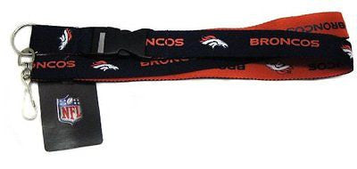 Denver Broncos Two Tone Licensed Keychain/ID Holder Lanyard-Brand New!