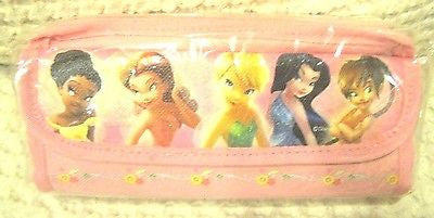 TINKERBELL AND FAIRIES PINK PENCIL CASE CARRYING CASE-BRAND NEW WITH TAGS!