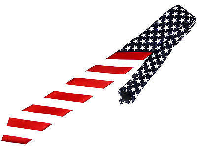 US Patriotic American Flags Red,White,Blue Unisex Men's Tie Necktie 57"Lx2" W
