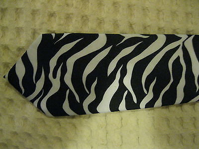 Lot of 10 Black White Zebra Print Unisex Men's Tie Necktie 57" Lx 3" W-NewPkg!