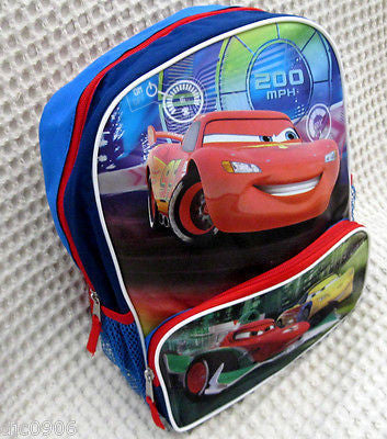 Disney Pixar The Cars McQueen and Friends Racing 12" Backpack Book Bag-New!