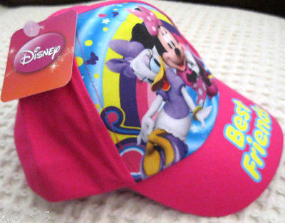 Disney Minnie Mouse Pink Polka Dot Screen Print Adjustable Baseball Cap-New!