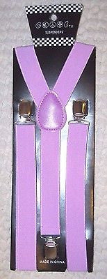 Unisex Plum Purple Y-Style Back Adjustable suspenders-New in Package!Purple Susp