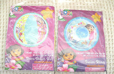 Dora the Explorer  20" Inflatable Beach Ball,Inflatable Swim ring,& Arm Floats