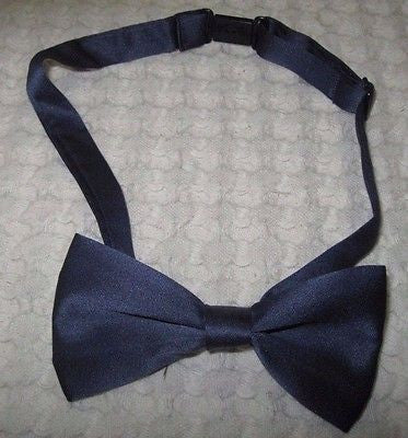 Kids Boys Girls Children Solid Black Adjustable Bow Tie-Children's Black-New!