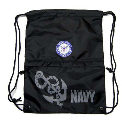 US NAVY AMERICA'S NAVY DRAWSTRING BAG BACKPACK TRAVEL STRING POUCH-BRAND NEW!