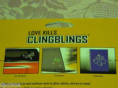 ClingBlings Ed Hardy by Christian Audigier Kill Love Heart Skulls Crossbones-New